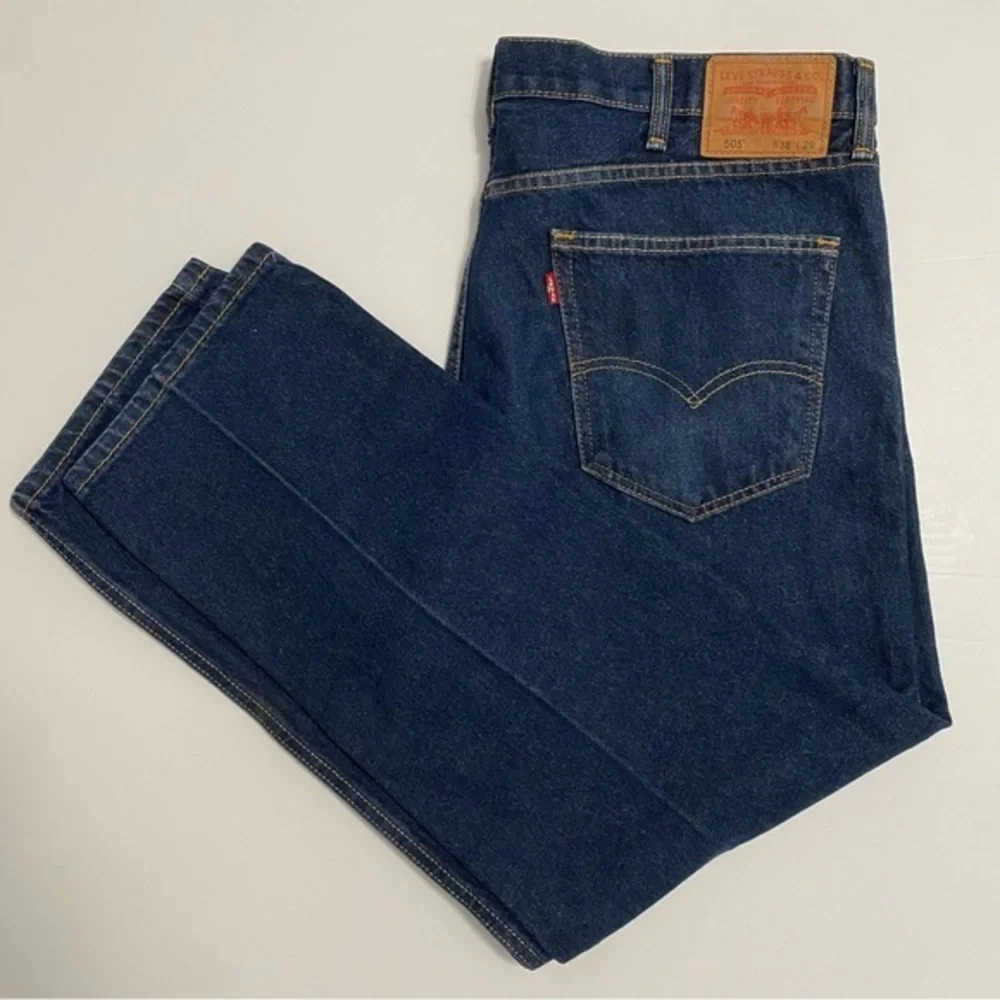 Levi's Men's 505 Straight Leg Denim Blue Jeans 38x29